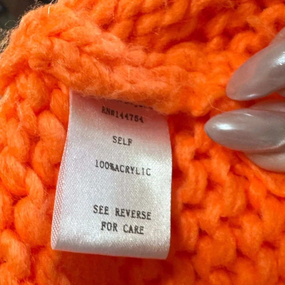 Davi&Dani Bright Orange & White Daisy Cardigan - Picture 3 of 8